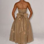 Marissa Midi Dress - Gold Sparkle - Image 3