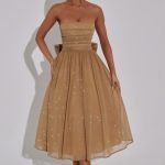 Marissa Midi Dress - Gold Sparkle - Image 8