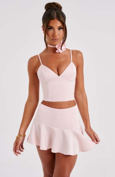 Louisa Mini Skirt - Blush - Image 8