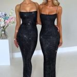 Nessa Maxi Dress - Black Sparkle - Image 6