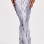 Charmayne Maxi Skirt - Grey Body Print