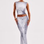 Charmayne Maxi Skirt - Grey Body Print - Image 4