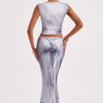 Charmayne Maxi Skirt - Grey Body Print - Image 5