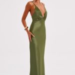 Anja Maxi Dress - Khaki - Image 3
