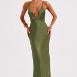 Anja Maxi Dress - Khaki - Image 7
