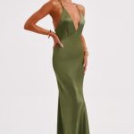 Anja Maxi Dress - Khaki - Image 8