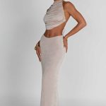 Fifi Maxi Skirt - Champagne - Image 11