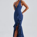 Veronique Maxi Dress - Navy - Image 7