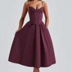 Mariella Midi Dress - Cherry Lacquer - Image 7