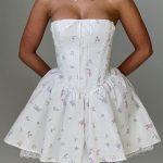 Evie Mini Dress - White Multi Floral Print