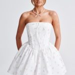 Evie Mini Dress - White Multi Floral Print - Image 6