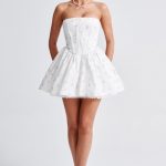 Evie Mini Dress - White Multi Floral Print - Image 7