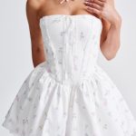 Evie Mini Dress - White Multi Floral Print - Image 8