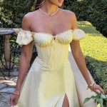 Courtney Midi Dress - Lemon - Image 4