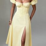 Courtney Midi Dress - Lemon - Image 7