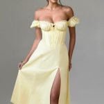 Courtney Midi Dress - Lemon - Image 8