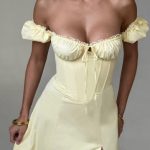 Courtney Midi Dress - Lemon - Image 9