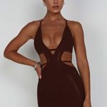 Selena Mini Dress - Chocolate - Image 11