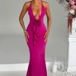 Constantina Maxi Dress - Hot Pink - Image 4