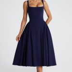 Betty Midi Dress - Navy - Image 5