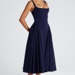 Betty Midi Dress - Navy - Image 9