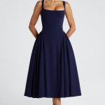 Betty Midi Dress - Navy - Image 10