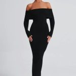 Beverley Knit Maxi Dress - Black - Image 8