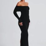 Beverley Knit Maxi Dress - Black - Image 11