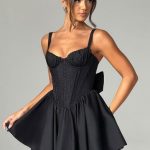 Josie Mini Dress - Black - Image 7