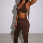 Ivy Luxe Trackpant - Chocolate - Image 3