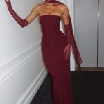 Yulia Maxi Dress - Cherry Lacquer - Image 7