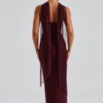 Yulia Maxi Dress - Cherry Lacquer - Image 10