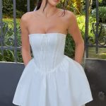 Evie Mini Dress - Ivory - Image 3
