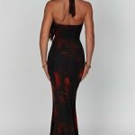 Chrishelle Maxi Dress - Fire Print - Image 2