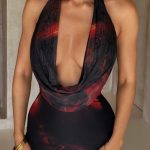 Chrishelle Maxi Dress - Fire Print - Image 4