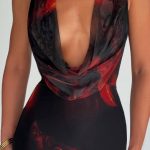 Chrishelle Maxi Dress - Fire Print - Image 5