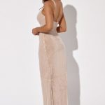 Corinne Maxi Dress - Nude - Image 5