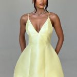 Nicole Mini Dress - Lemon - Image 2