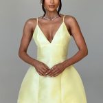Nicole Mini Dress - Lemon - Image 4