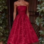 Saoirse Midi Dress - Red - Image 8