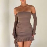 Alix Mini Dress - Chocolate