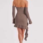 Alix Mini Dress - Chocolate - Image 5