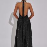 Melania Maxi Dress - Black Sparkle - Image 7
