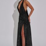 Melania Maxi Dress - Black Sparkle - Image 10