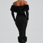 Vittoria Midi Dress-Black - Image 5