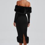 Vittoria Midi Dress-Black - Image 6