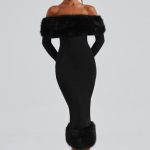 Vittoria Midi Dress-Black - Image 10