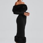 Vittoria Midi Dress-Black - Image 11