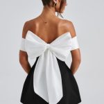Delta Mini Dress - Black/White - Image 6