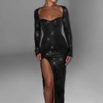 Nadia Maxi Dress - Black Sparkle
